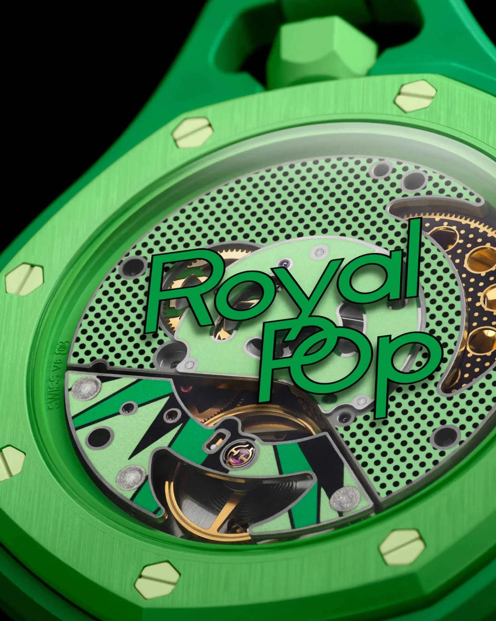 Montre Octogonale Cadran Vert 'Eight' — Édition Pop