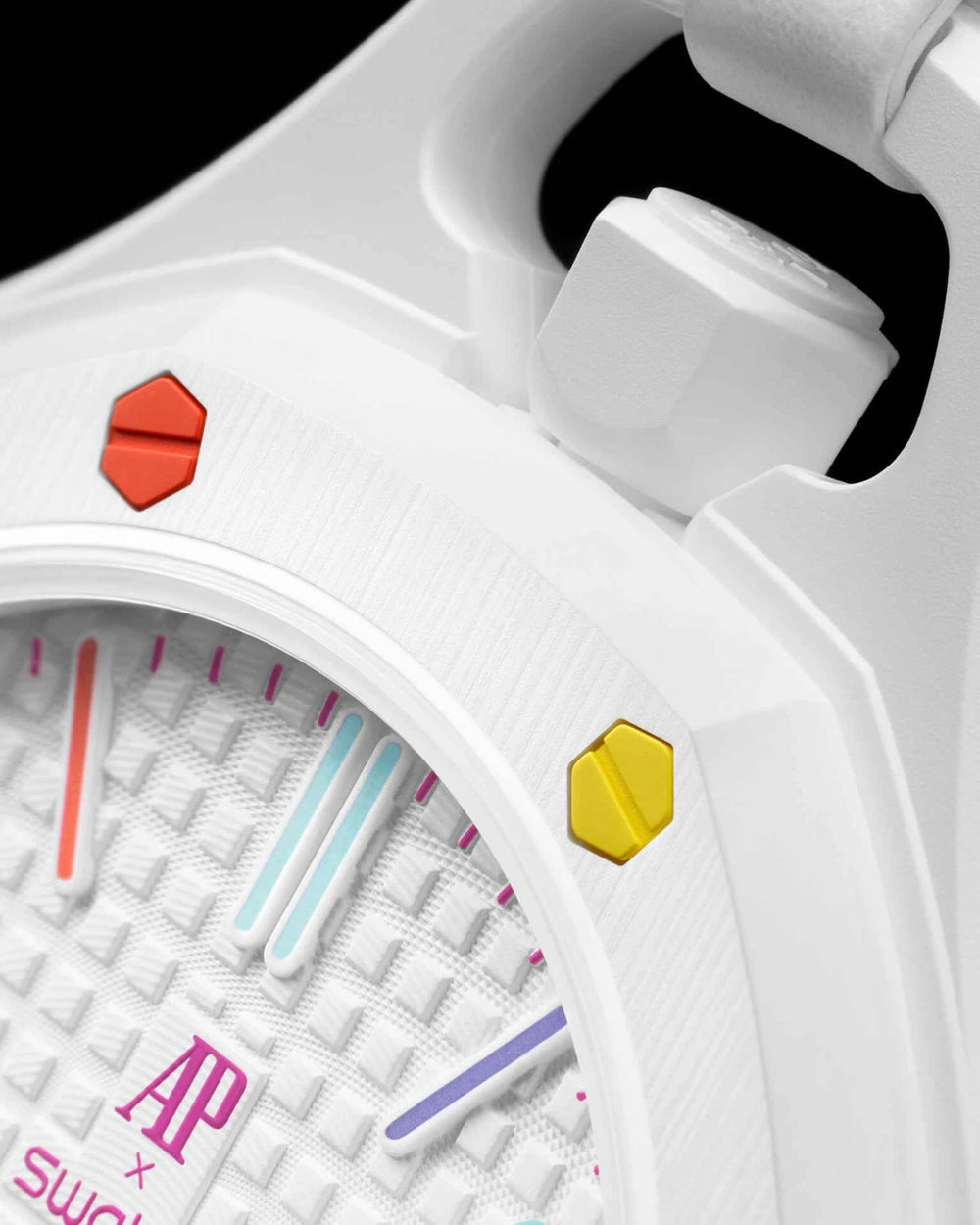 Montre Octogonale Cadran Blanc 'Huit' — Édition Pop