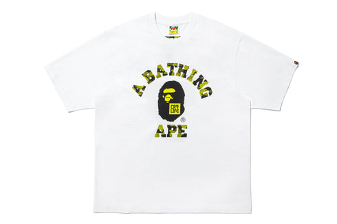 T-shirt BAPE® × CR7® LIFE COLLEGE RELAXED FIT TEE BLANC