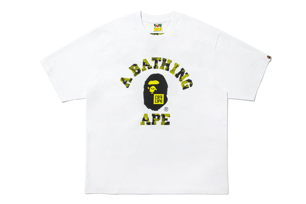 T-shirt BAPE® × CR7® LIFE COLLEGE RELAXED FIT TEE BLANC