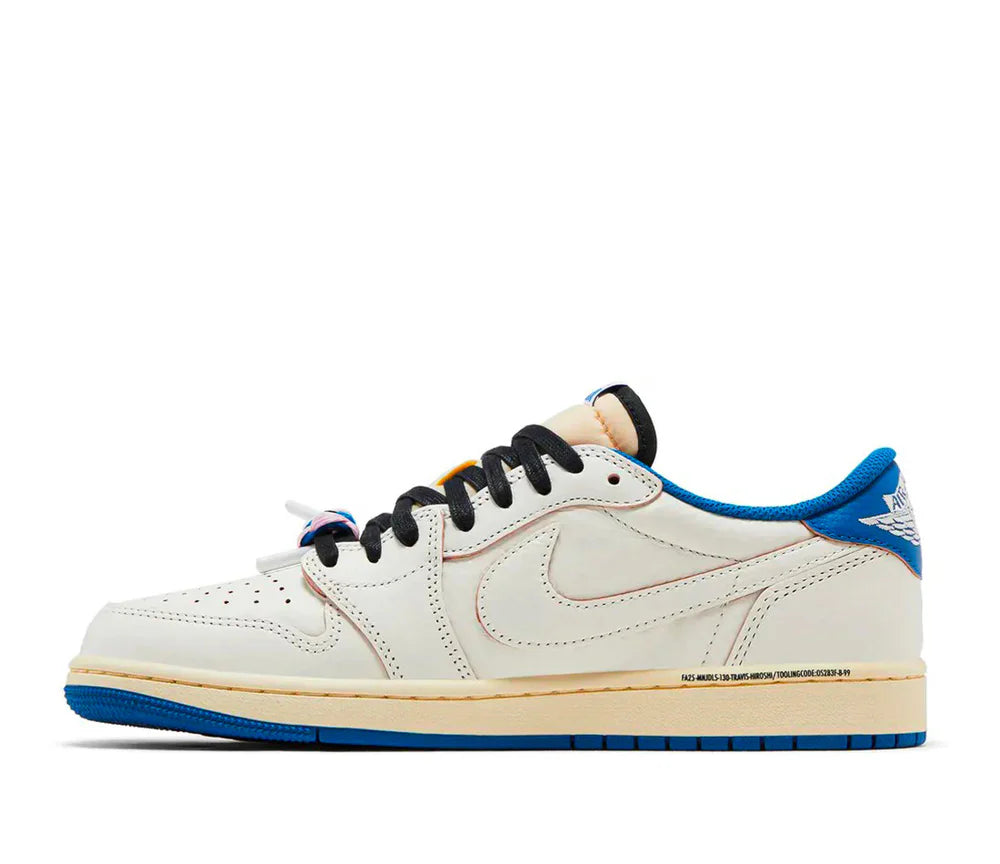 Travis Scott x Air Jordan 1 Retro Low OG SP Fragment Sail Military Blue
