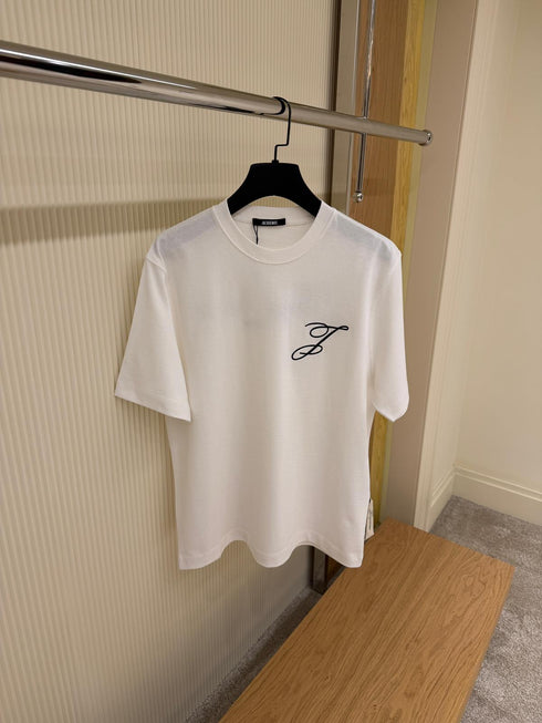 T-SHIRT WITH EMBROIDERED SIGNATURE