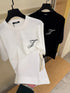 T-SHIRT WITH EMBROIDERED SIGNATURE