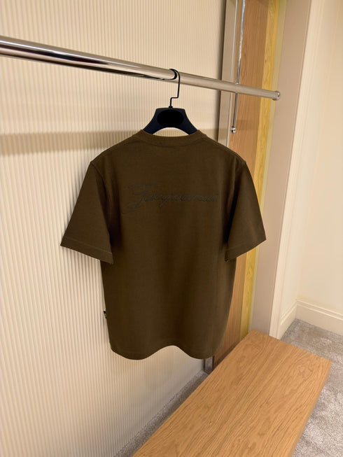 T-SHIRT WITH EMBROIDERED SIGNATURE