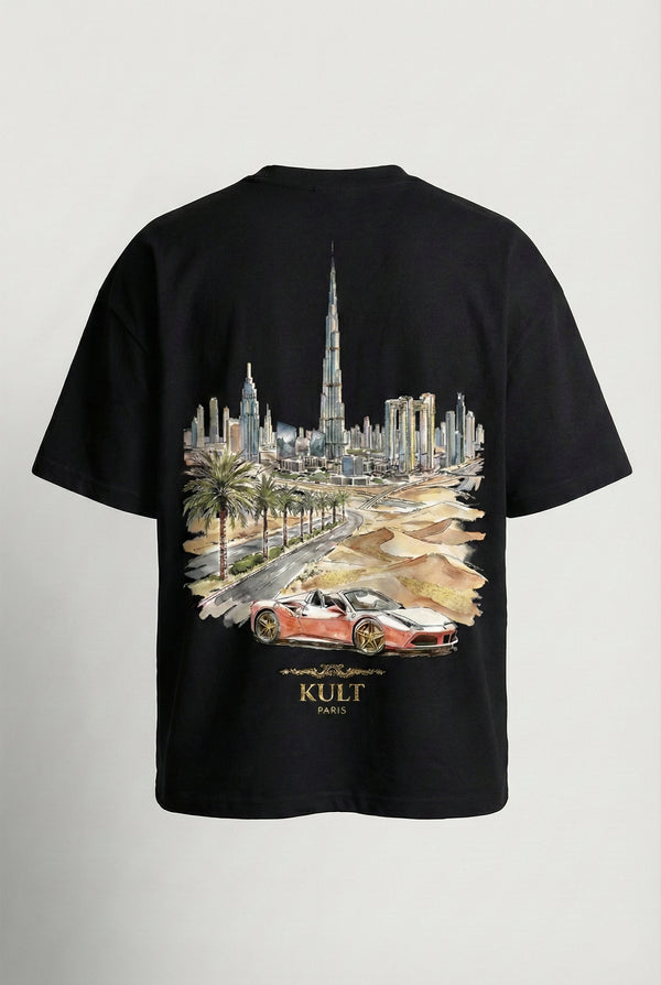 T-shirt Oversized Noir 'Dubai Legacy' — Édition Limitée