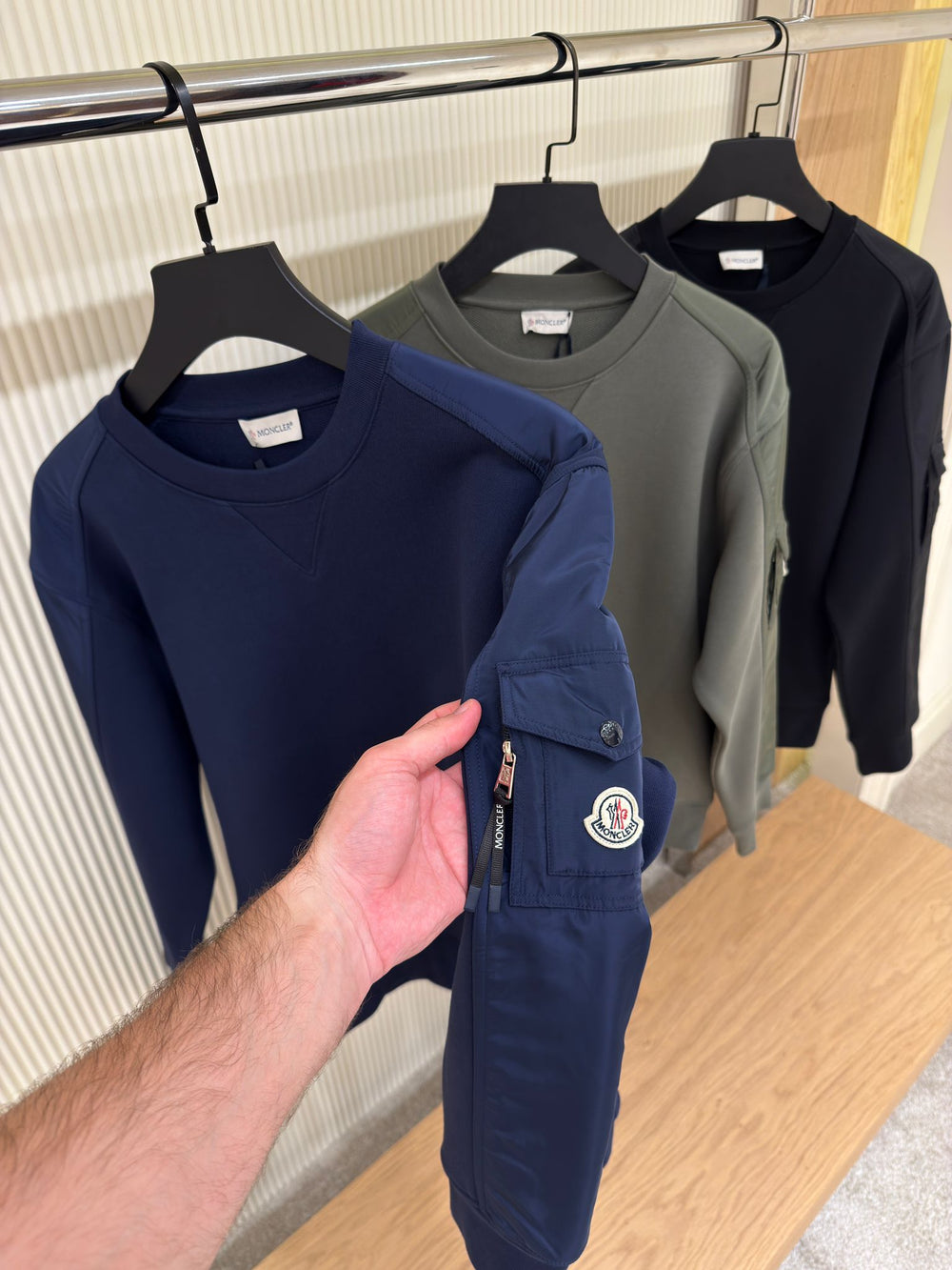 Sweat Bi-Matières Noir — Coton & Empiècements Matelassés