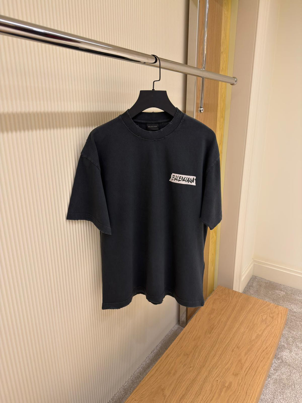 T-shirt Oversized Imprimé Logo — Coton Lavé