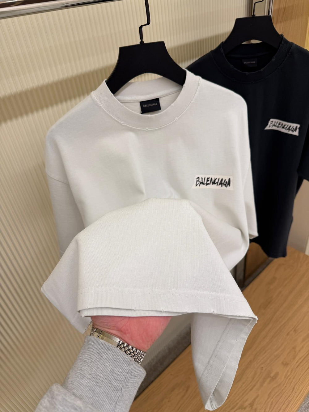 T-shirt Oversized Imprimé Logo — Coton Lavé