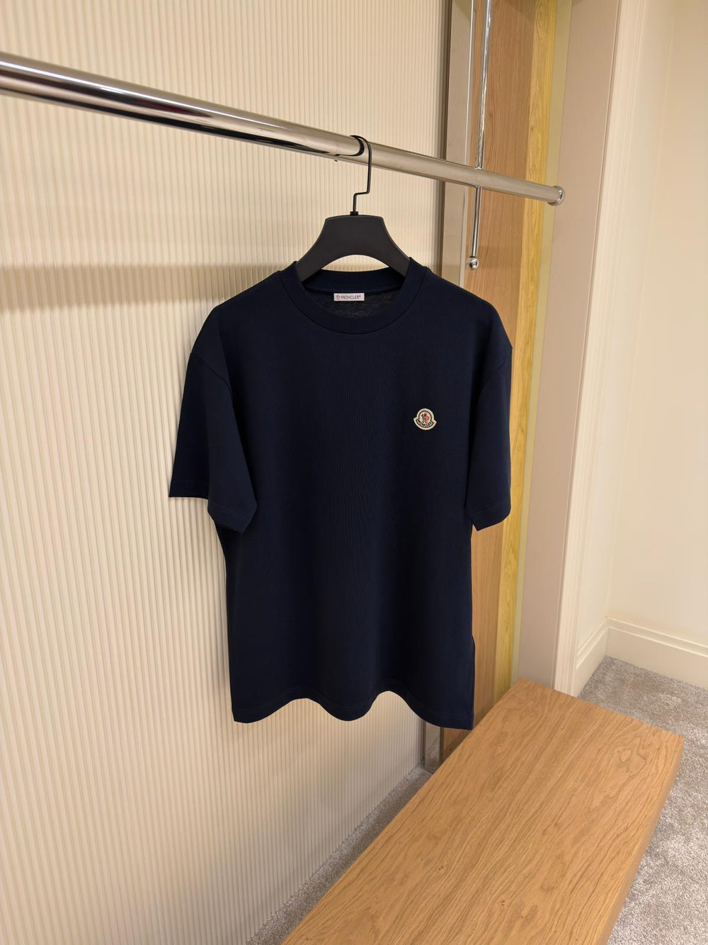 T-shirt Col Rond Logo Caoutchouté — Coton