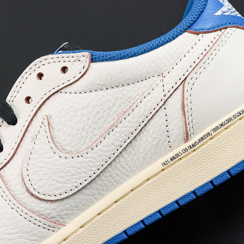 Travis Scott x Air Jordan 1 Retro Low OG SP Fragment Sail Military Blue