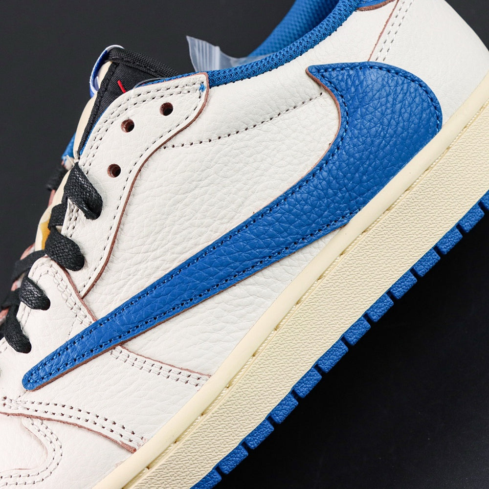 Travis Scott x Air Jordan 1 Retro Low OG SP Fragment Sail Military Blue