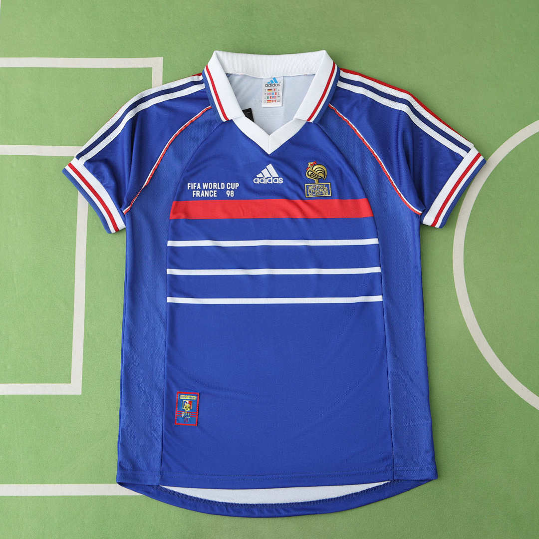 Maillot France 1998 Domicile Rétro — Édition Champions du Monde