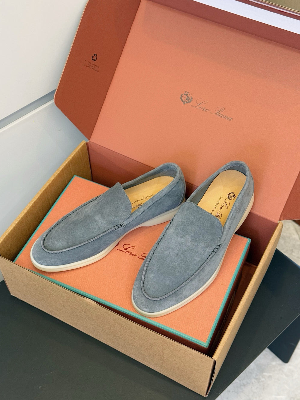 Mocassin en daim Loro P.