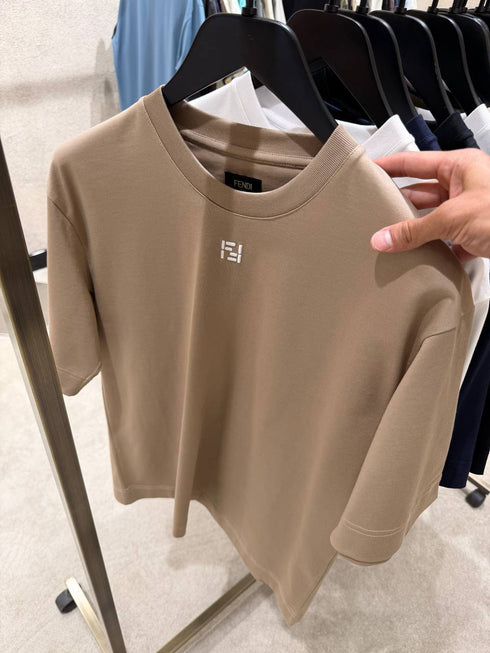 T-shirt Col Brodé FF