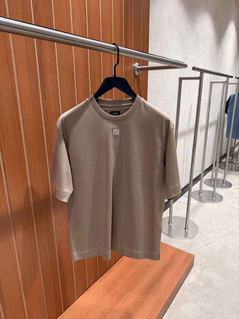 T-shirt Col Brodé FF