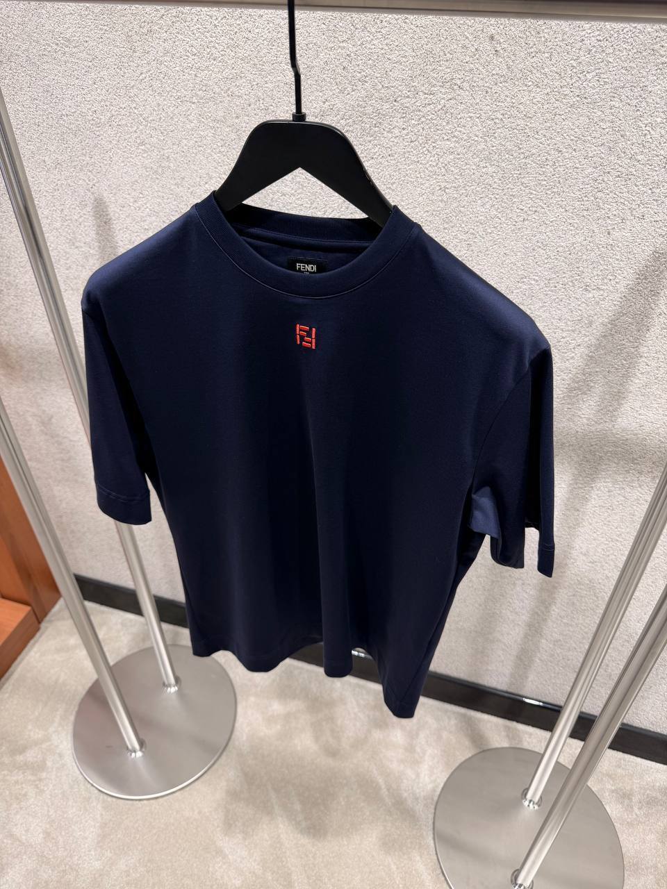 T-shirt Col Brodé FF
