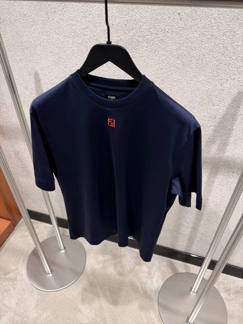 T-shirt Col Brodé FF
