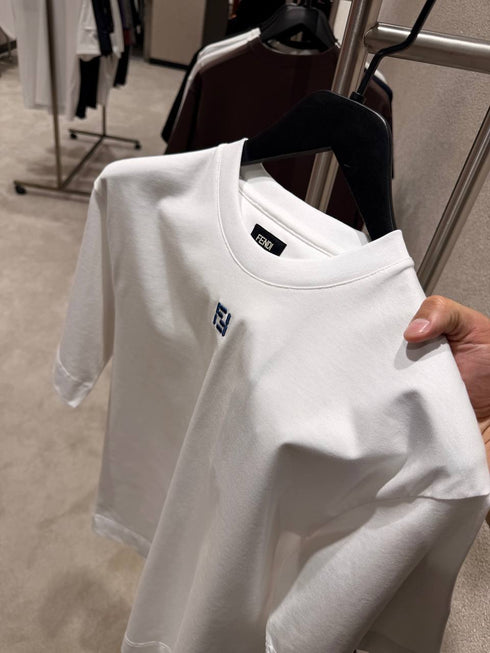 T-shirt Col Brodé FF