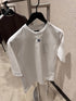 T-shirt Col Brodé FF