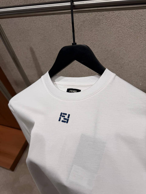 T-shirt Col Brodé FF