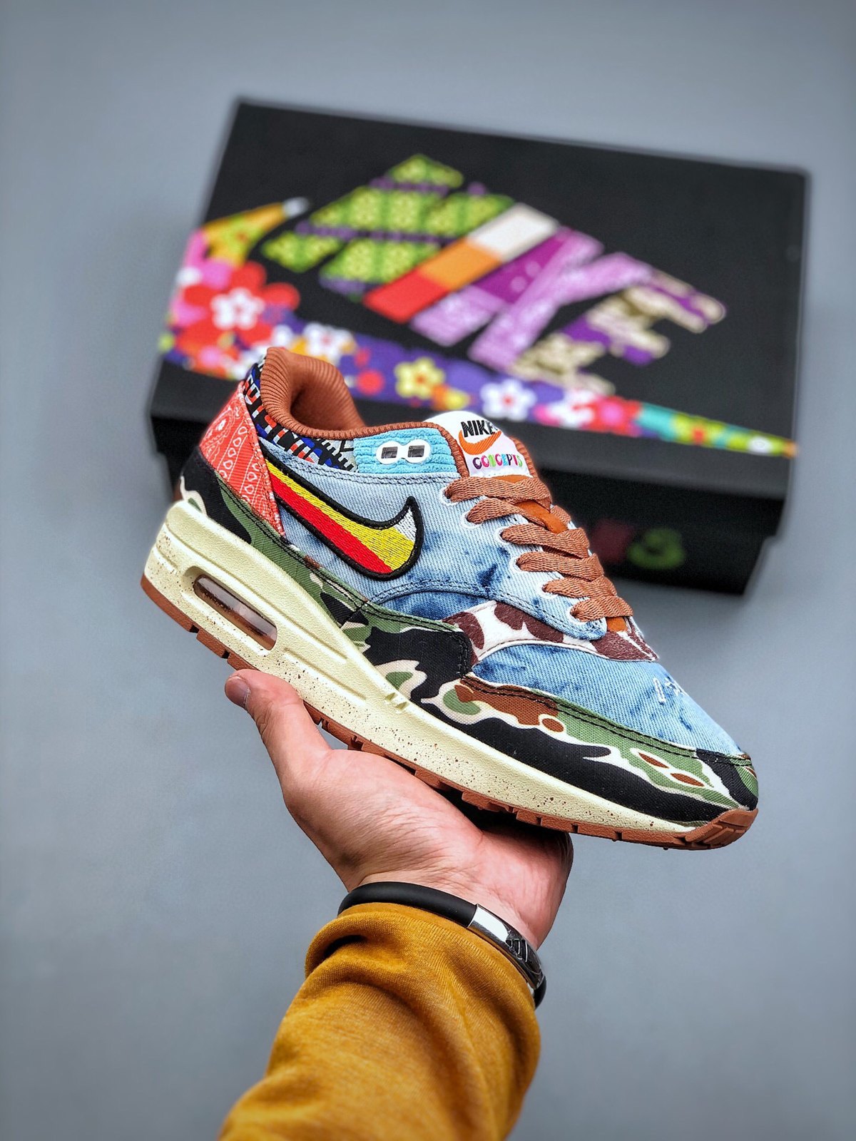 Nike Air Max 1 'Heavy Denim Floral' — vue 7