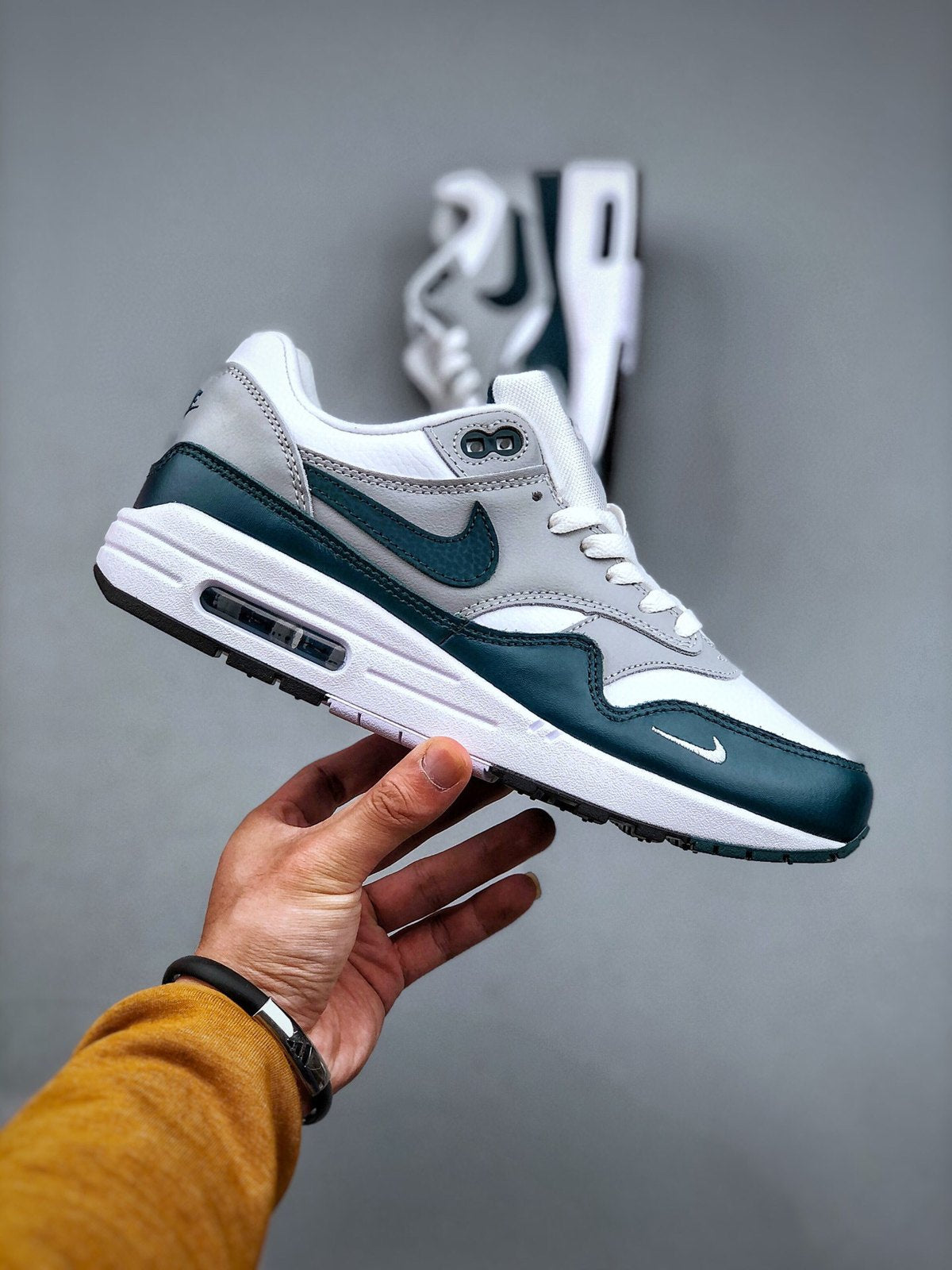 Nike Air Max 1 'Blanc Gris Bleu Canard' — vue 3