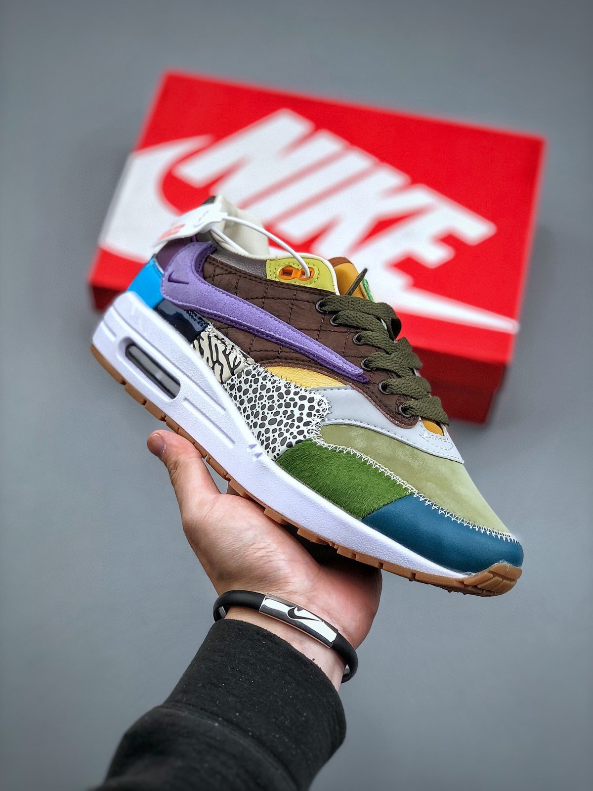 Nike Air Max 1 'Patchwork Violet' — vue 2