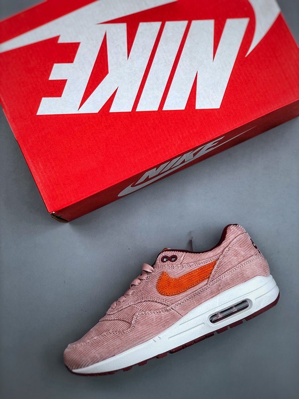 Nike Air Max 1 'Rose Orange Daim' — vue 3