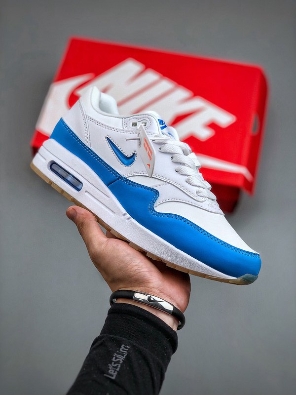 Nike Air Max 1 'Blanc Bleu Électrique' — vue 4