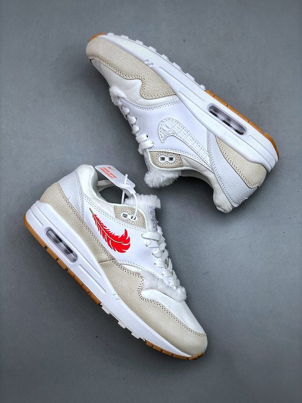 Nike Air Max 1 'Blanc Gris Rouge' — vue 2