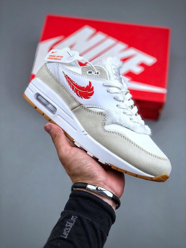 Nike Air Max 1 'Blanc Gris Rouge' — vue 4