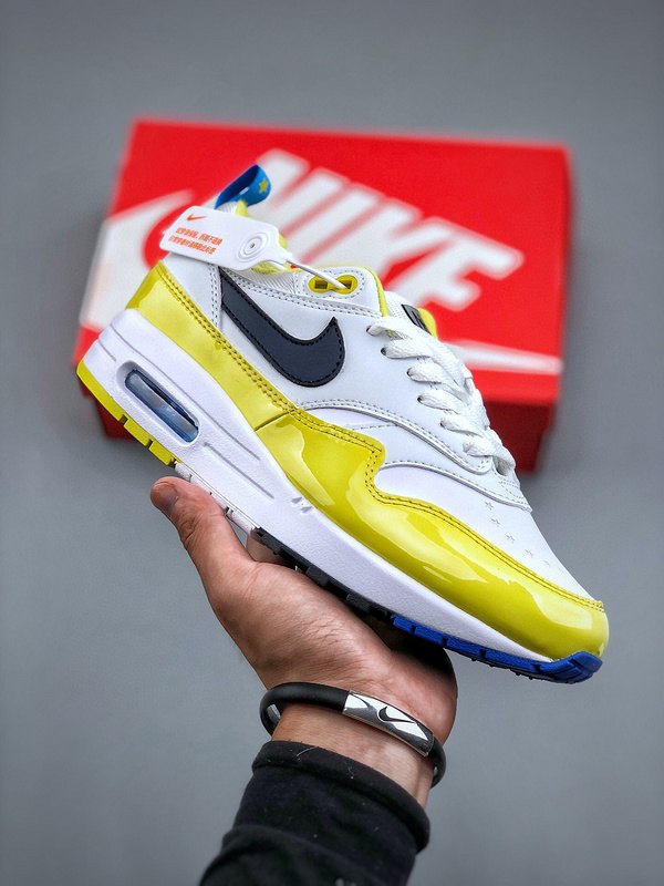Nike Air Max 1 'Blanc Jaune Marine' — vue 4