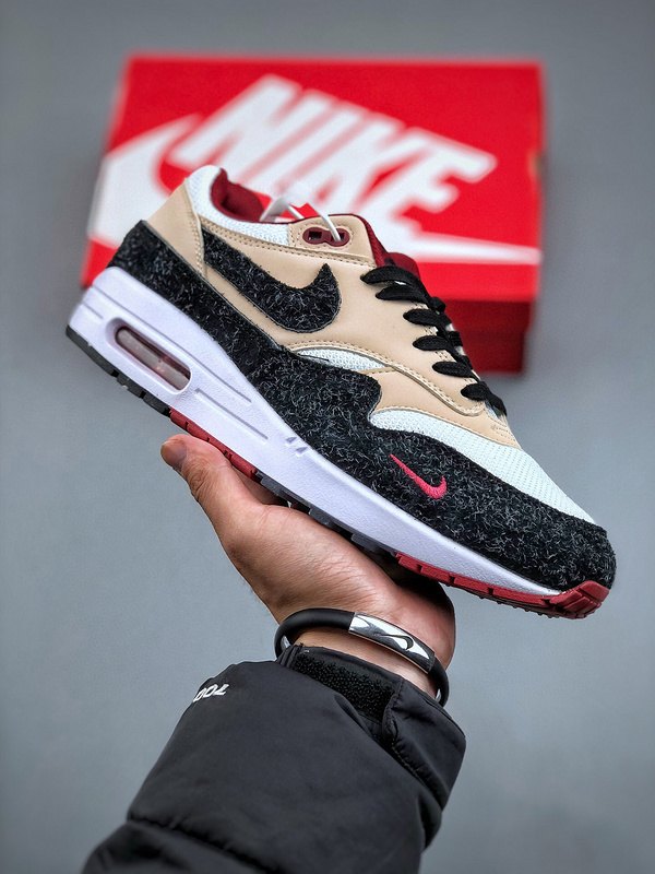 Nike Air Max 1 'Beige Noir Rouge' — vue 5