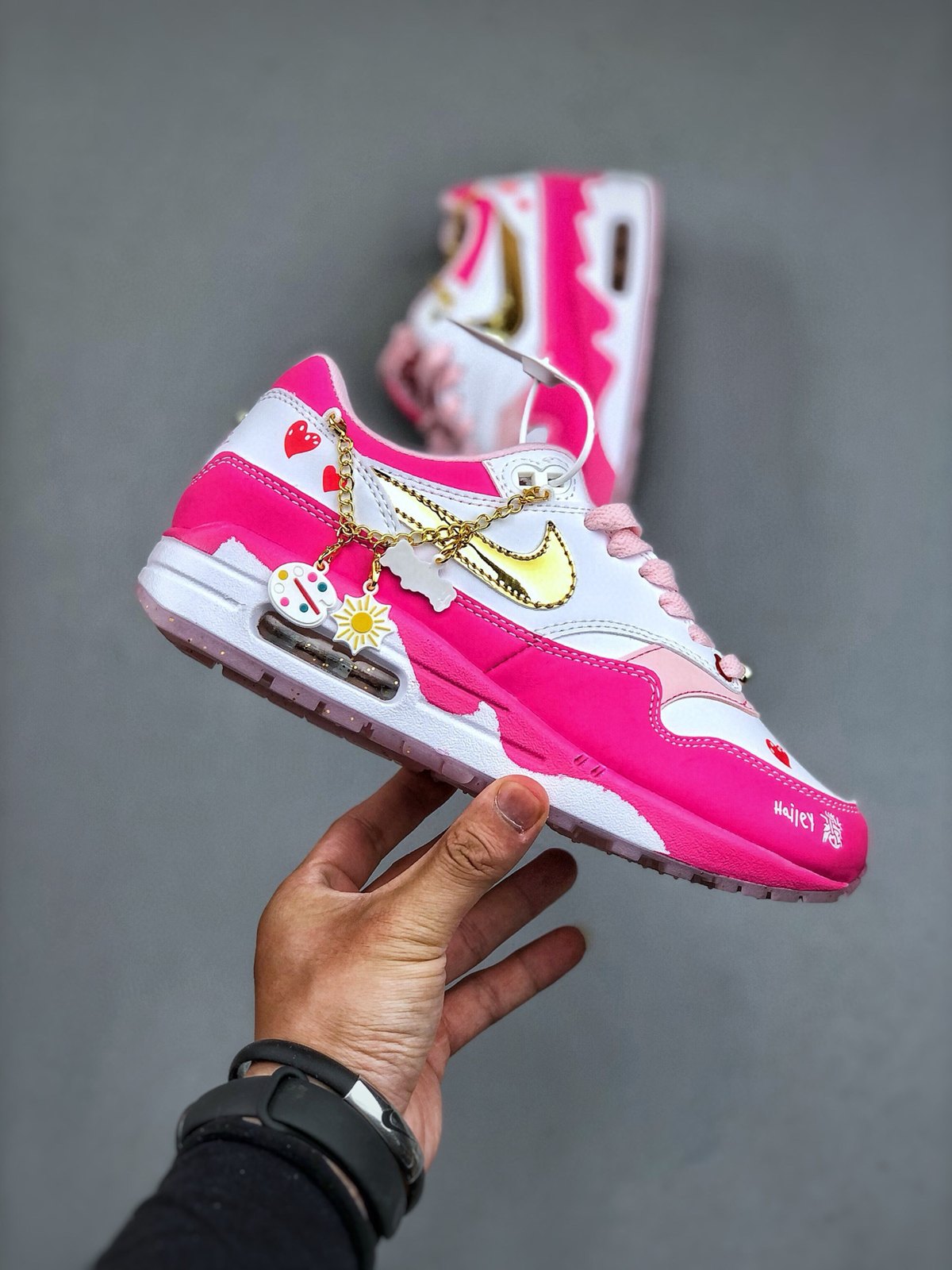 Nike Air Max 1 'Rose Fuchsia Blanc' — vue 3