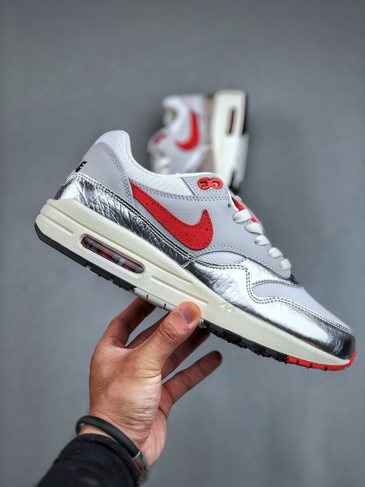 Nike Air Max 1 'Blanc Rouge Argent'