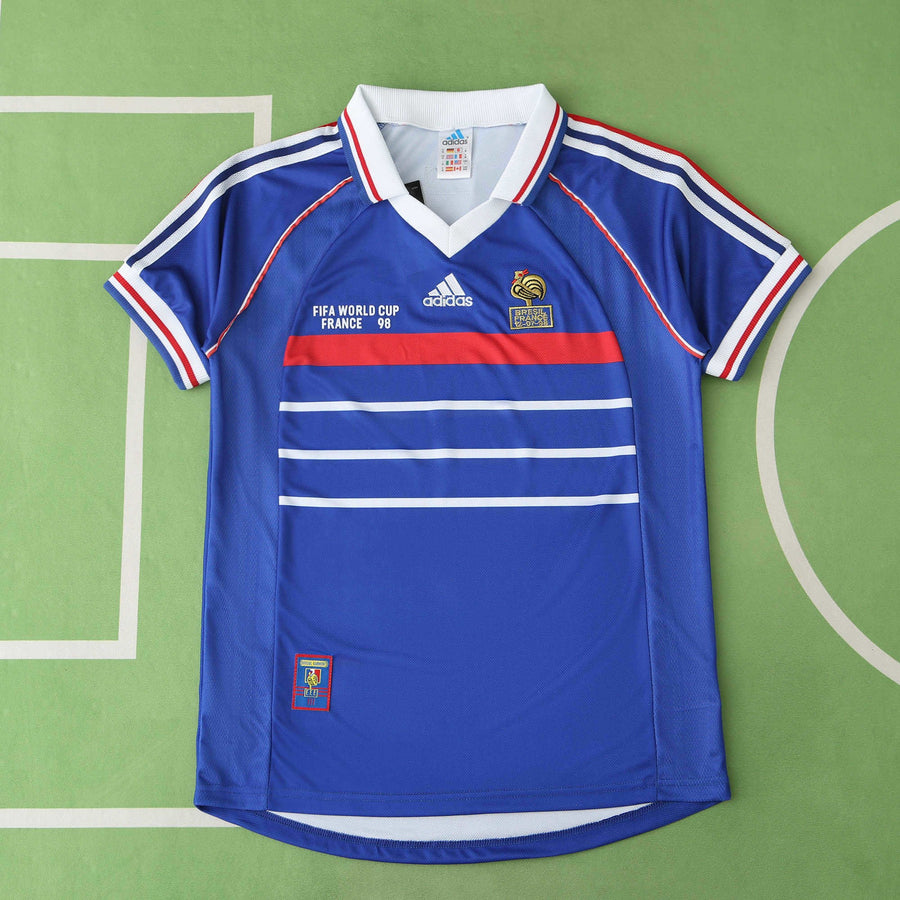 Maillot France 1998 Domicile Rétro — Édition Champions du Monde