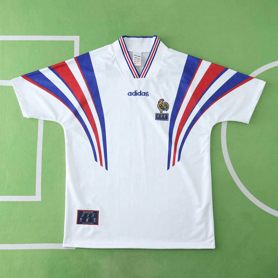 Maillot France 1996 Extérieur Rétro — Édition Euro 96