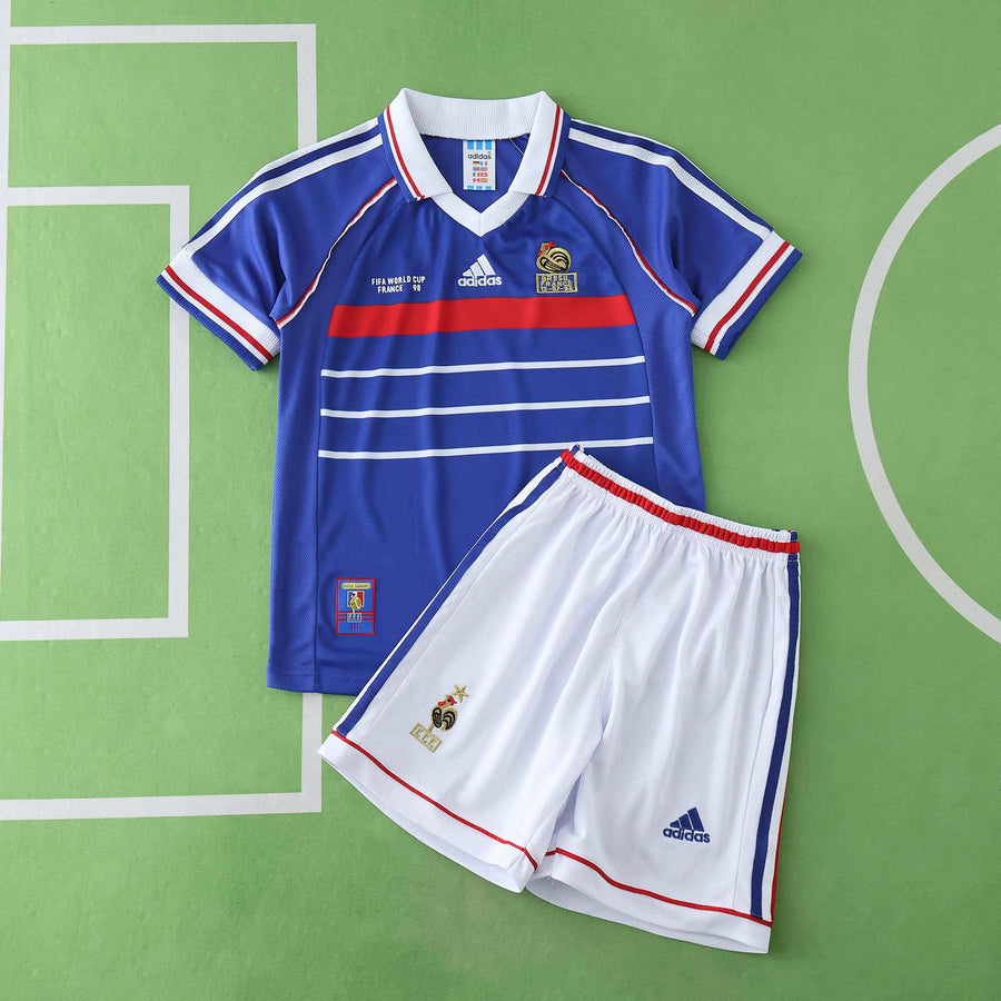Ensemble Enfant France 1998 Domicile Rétro — Édition Champions du Monde