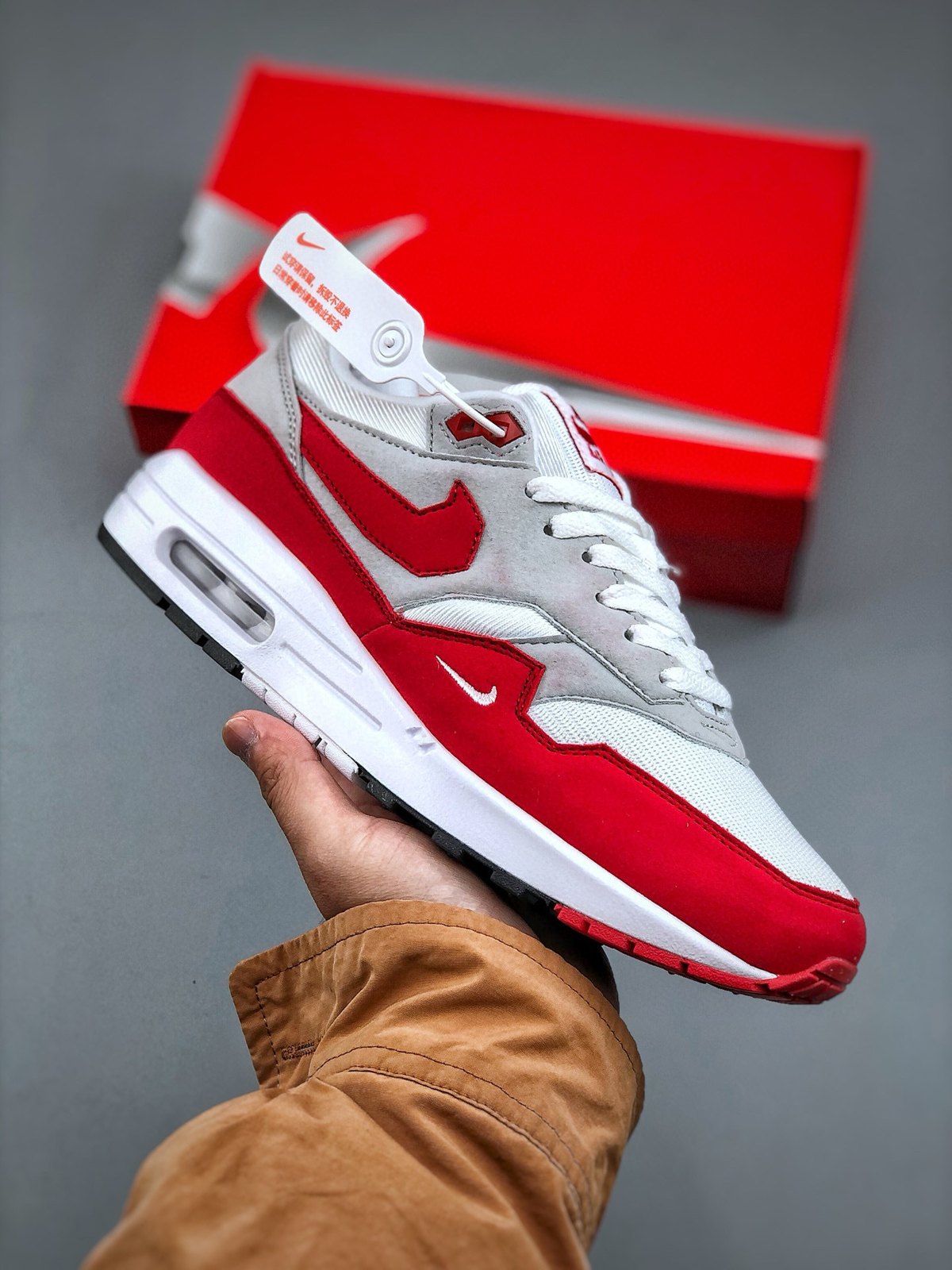Nike Air Max 1 'Blanc Rouge Sport' — vue 2