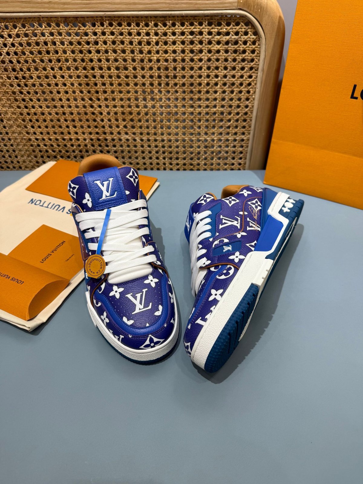 Sneakers Trainer 'Bleu Roi Monogram' — vue 26