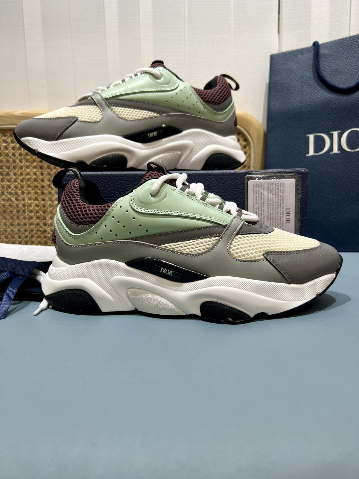 Sneakers B22 'Gris Vert Menthe' — vue 5