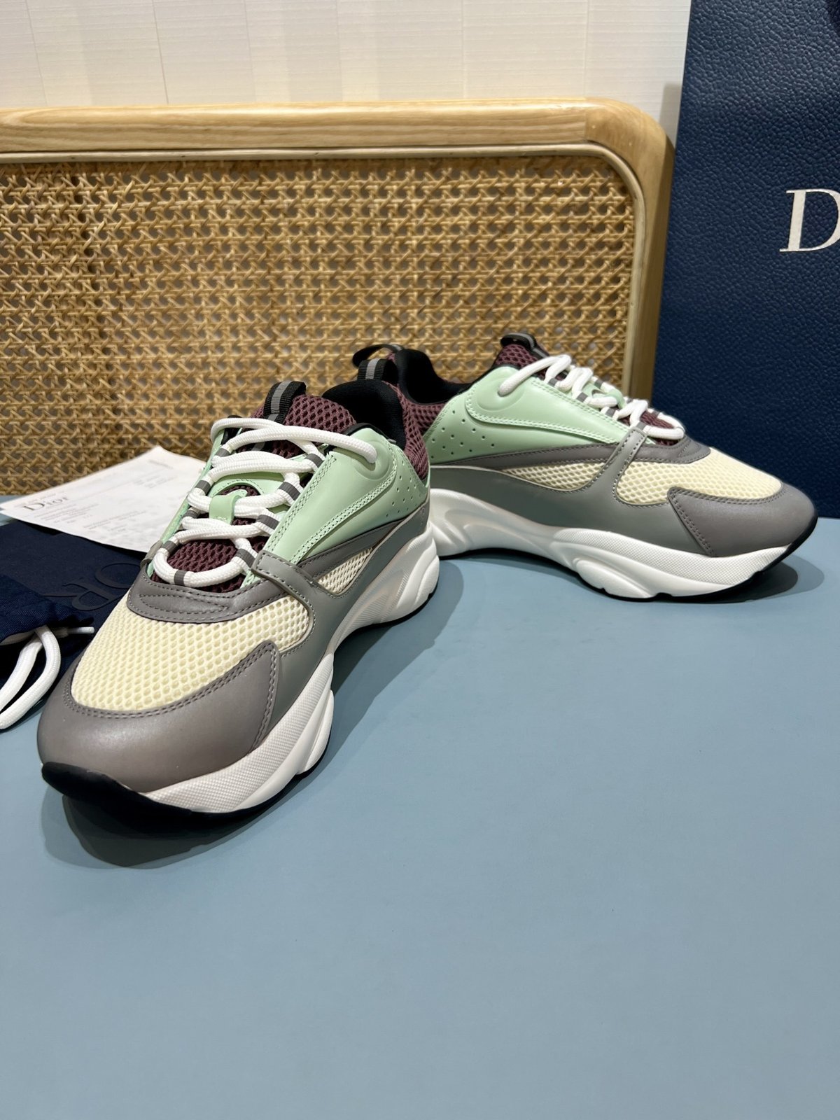 Sneakers B22 'Gris Vert Menthe' — vue 16