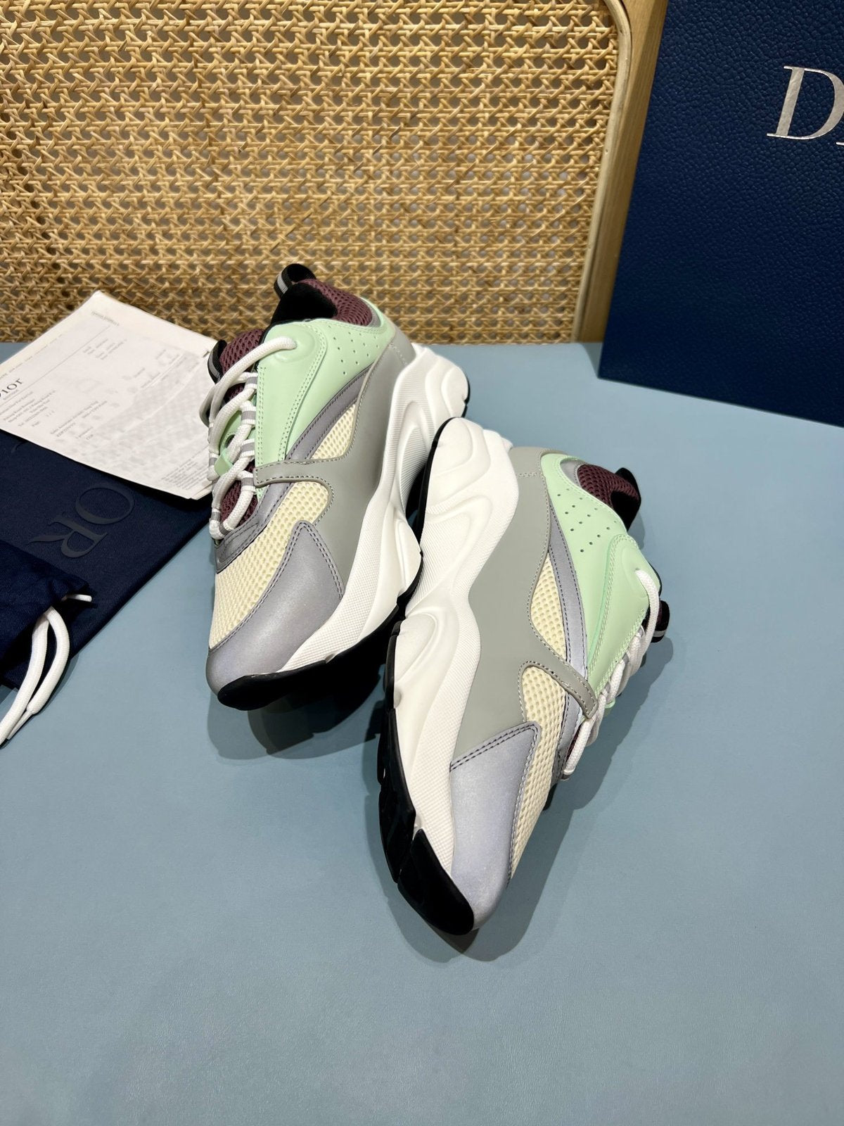 Sneakers B22 'Gris Vert Menthe' — vue 17