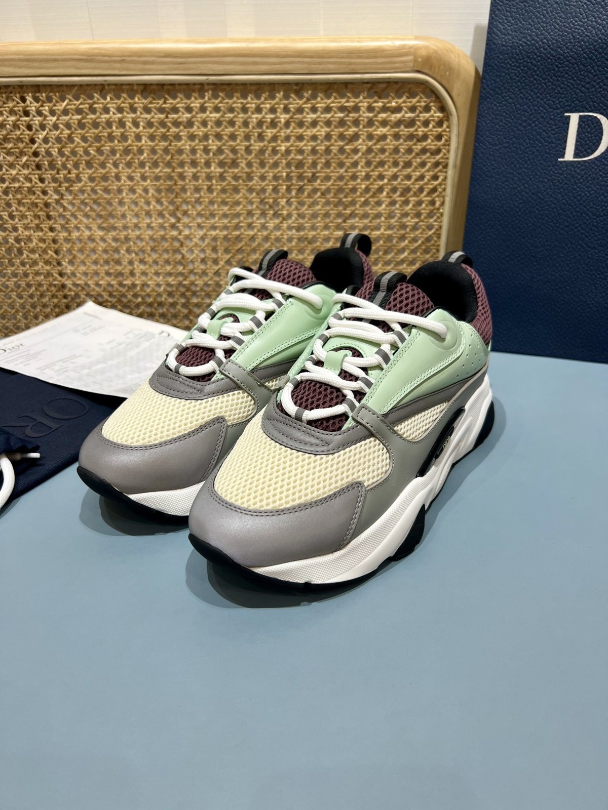 Sneakers B22 'Gris Vert Menthe' — vue 18