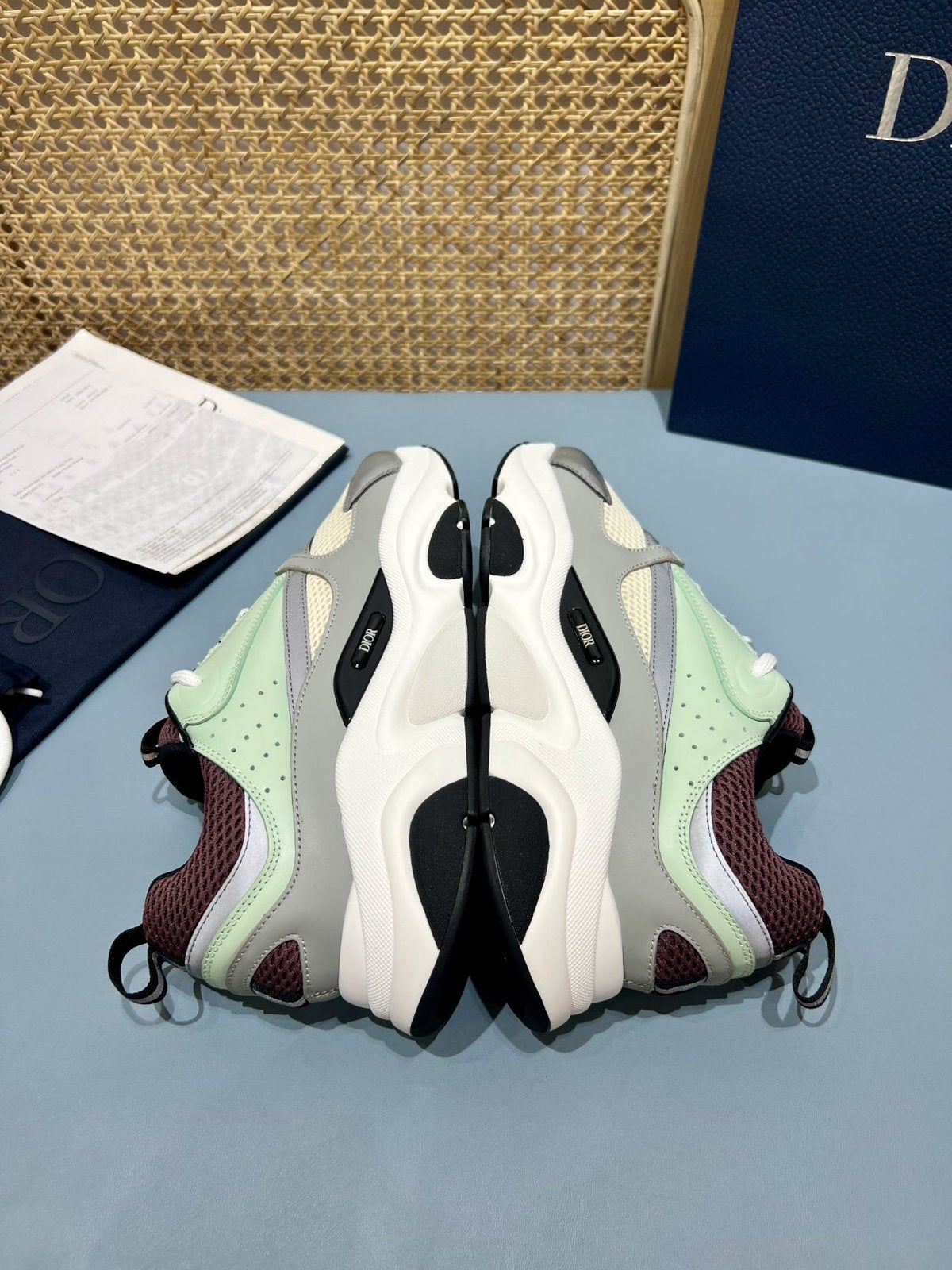 Sneakers B22 'Gris Vert Menthe' — vue 21