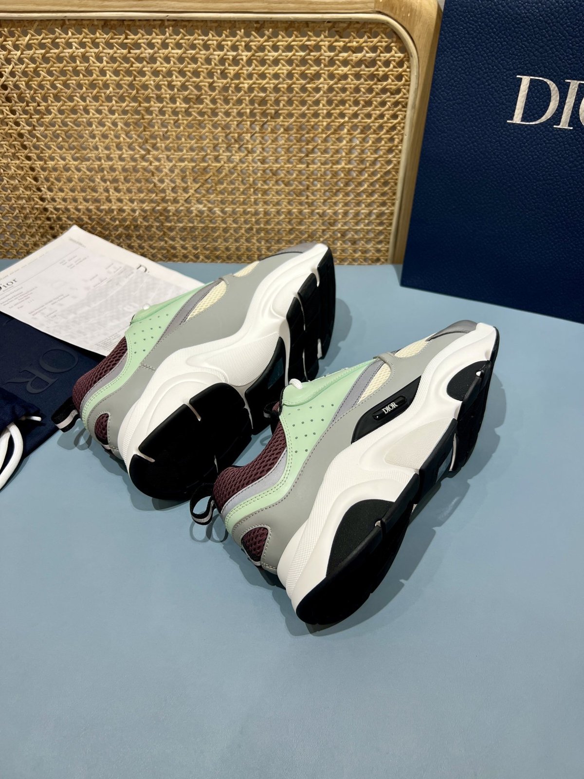 Sneakers B22 'Gris Vert Menthe' — vue 24