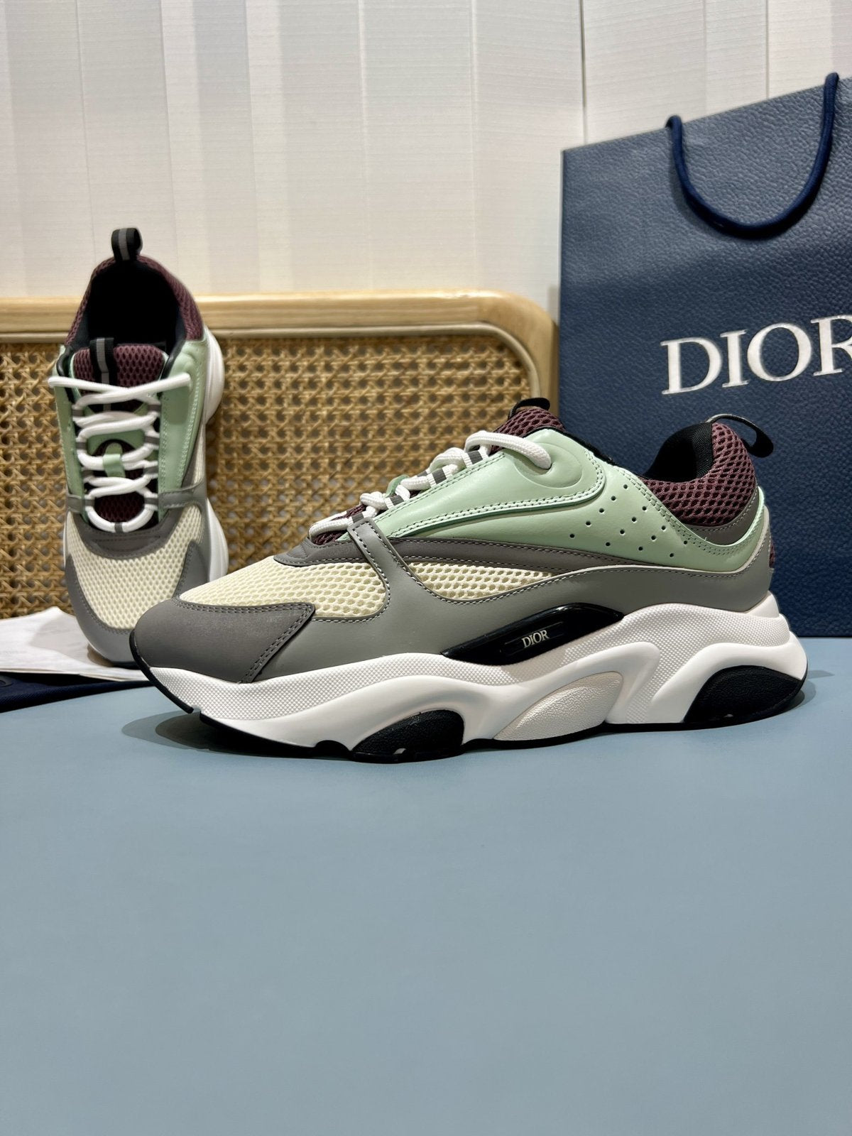 Sneakers B22 'Gris Vert Menthe' — vue 26