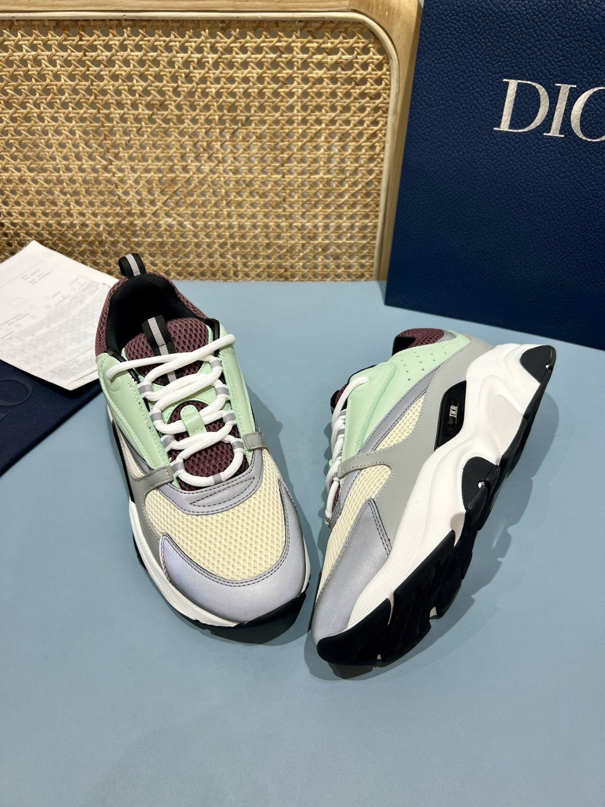 Sneakers B22 'Gris Vert Menthe' — vue 27