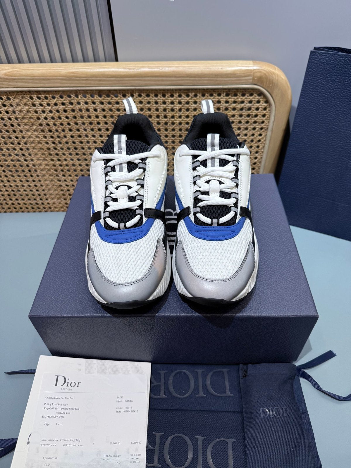 Sneakers B22 'Blanc Noir Bleu' — vue 2