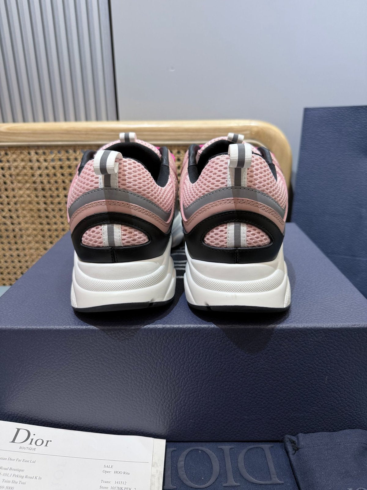 Sneakers B22 'Noir Blanc Rose' — vue 4